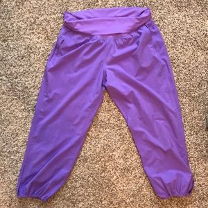 Purple Lululemon women's joggers; sz 10